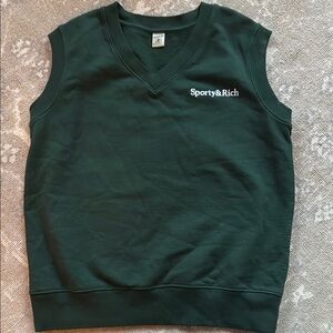 Sporty & Rich Green Sleeveless Sweatshirt